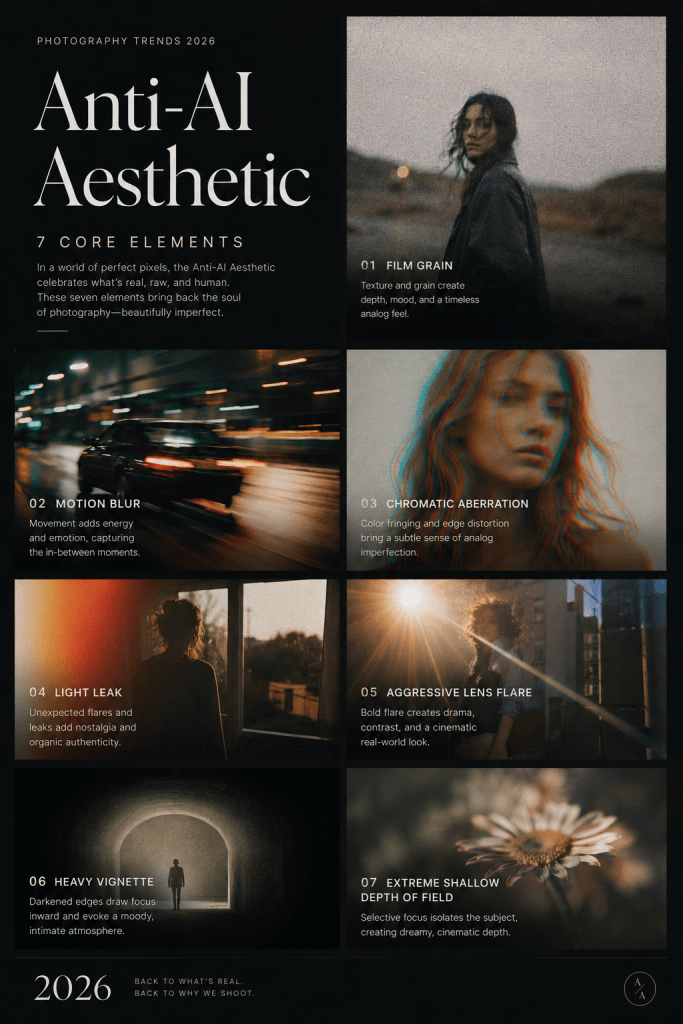 Anti-AI Aesthetic 2026 Meledak: Fotografer Sengaja Pakai Grain dan Blur Biar Viral 4 Anti-AI Aesthetic 2026 Meledak: Fotografer Sengaja Pakai Grain dan Blur Biar Viral